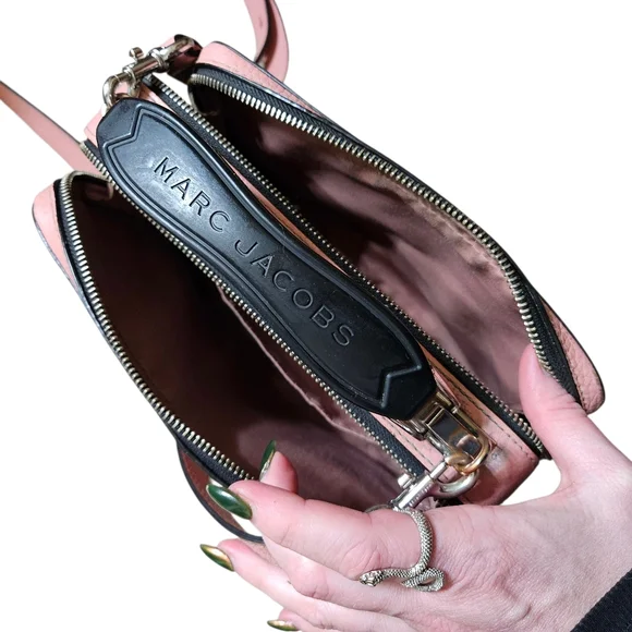 Marc Jacobs The Box 23 Pink Pebbled Leather Crossbody Handbag - Picture 10 of 13